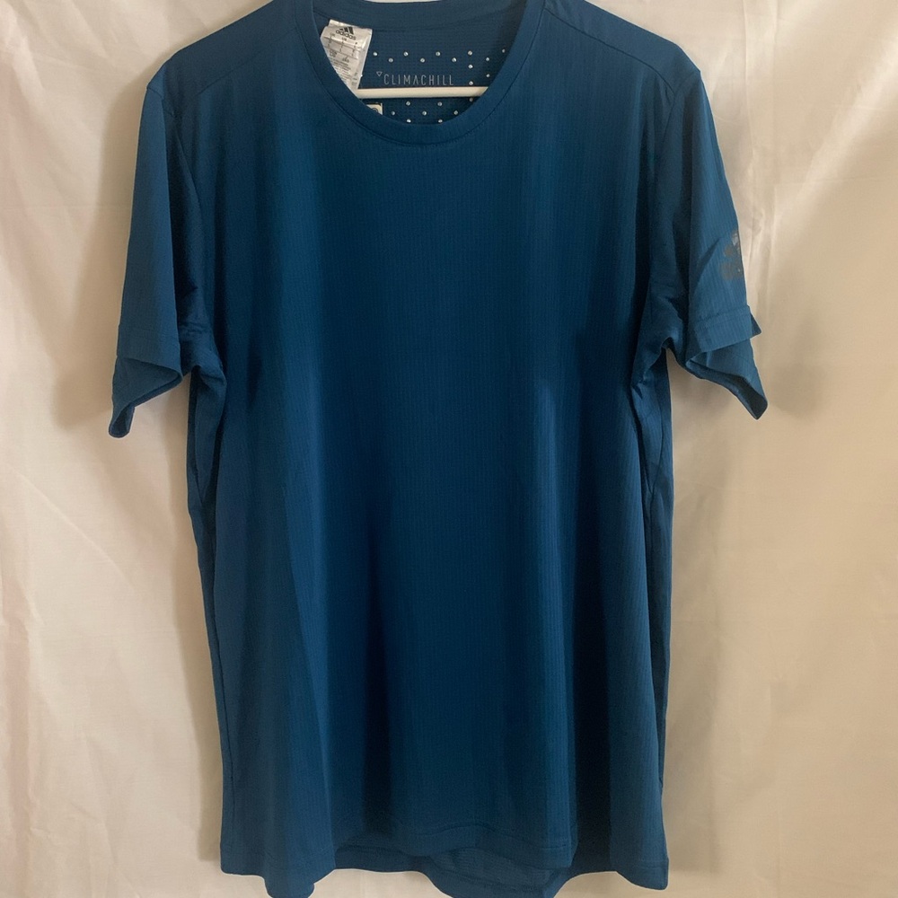 Adidas Men's Blue T-Shirt Size L Short Sleeve